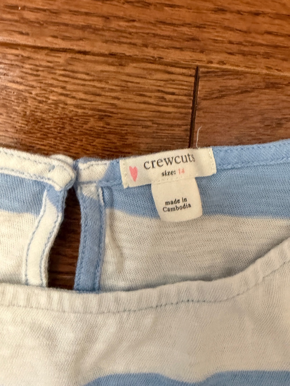 Crewcuts Light Blue & White Striped Dress Sz 14 - Picture 3 of 7